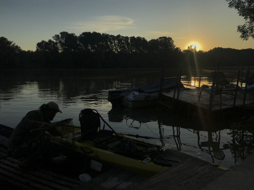 Tisza folyó kajapeca, River Tisza, kayakfishing on the River Tisza