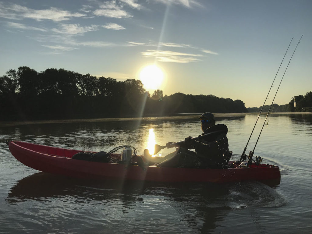 Tisza foyló, Pergetés horgászkajakból, River Tisza, spinning whit Fishing kayak